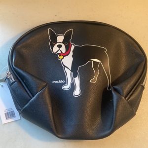 NWT Mark Tetro Black Boston Terrier Zippered Cosmetic/Tote Bag